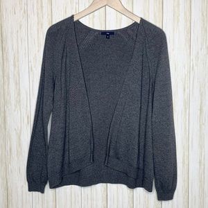 Gap gray drape front cardigan sweater